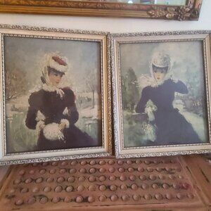 Vintage Portrait Woman or Women / Cherry Jeffe Huldah French Impressionist Style
